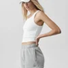 Top Goddess Ribbed Go-To – biały