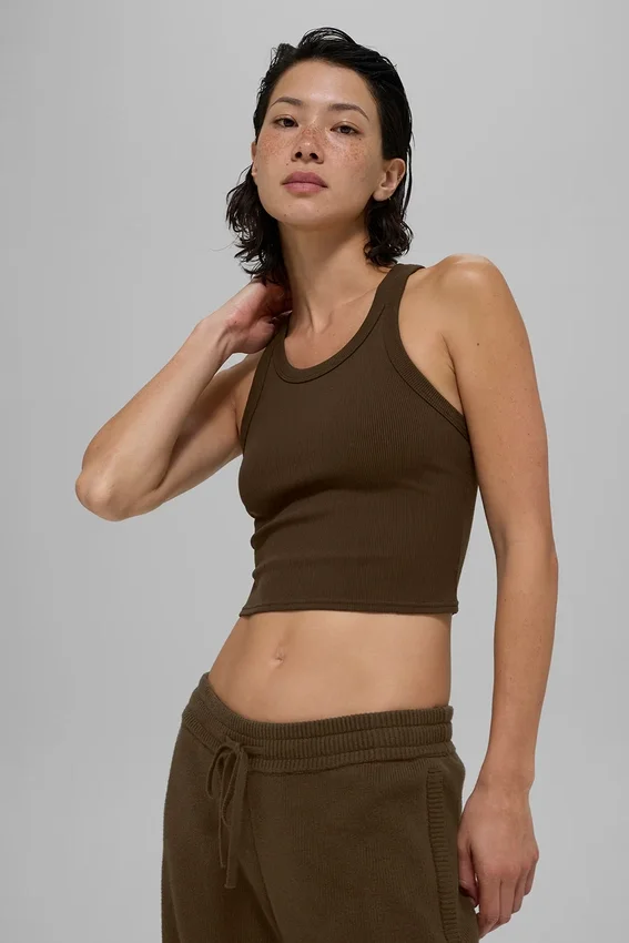 Top Goddess Ribbed Go-To – kolor Espresso