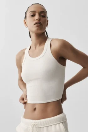 Top Goddess Ribbed Go-To – kolor kości słoniowej