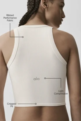 Top Goddess Ribbed Go-To – kolor kości słoniowej