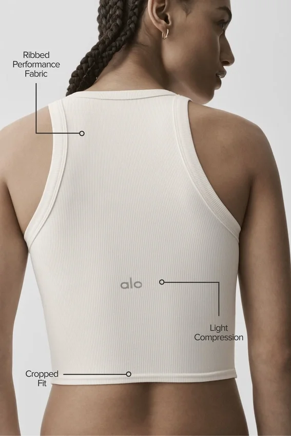 Top Goddess Ribbed Go-To – kolor kości słoniowej