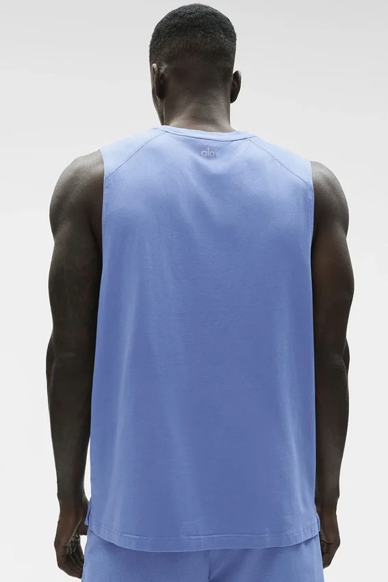 Top na ramiączkach Alo Vapor Muscle – Provence Blue