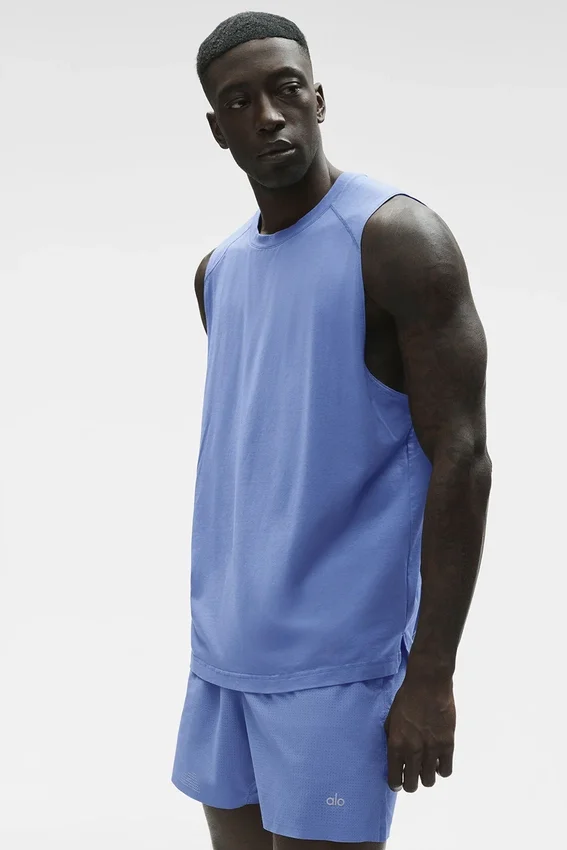 Top na ramiączkach Alo Vapor Muscle – Provence Blue