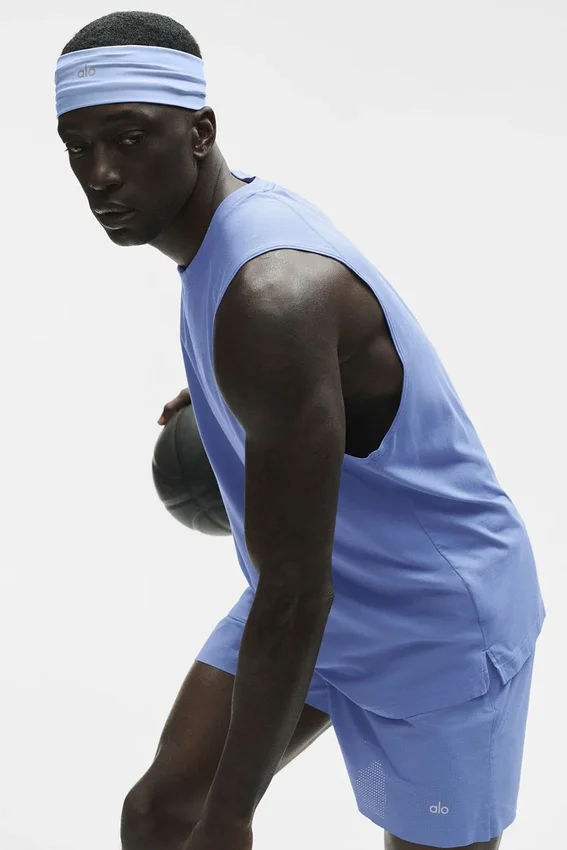 Top na ramiączkach Alo Vapor Muscle – Provence Blue