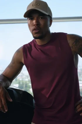 Top na ramiączkach Conquer Muscle – Burgundy