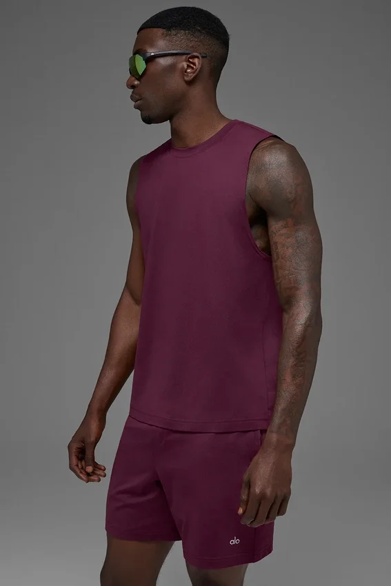 Top na ramiączkach Conquer Muscle – Burgundy