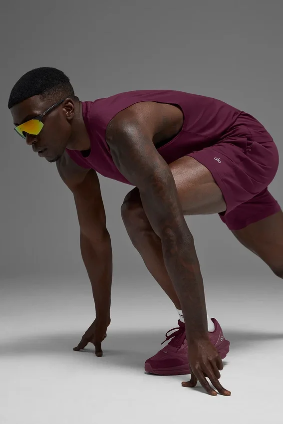 Top na ramiączkach Conquer Muscle – Burgundy