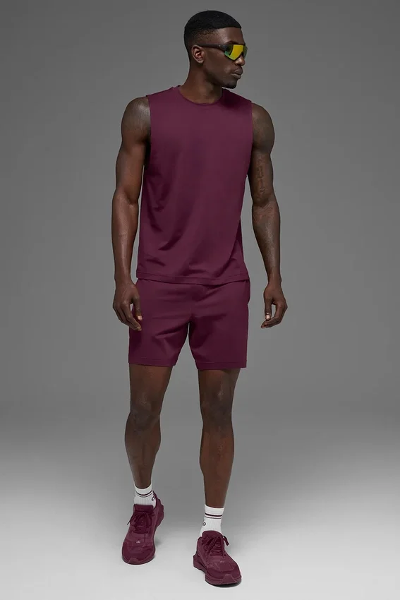 Top na ramiączkach Conquer Muscle – Burgundy