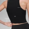 Top na ramiączkach „Goddess Ribbed Go-To” – czarna