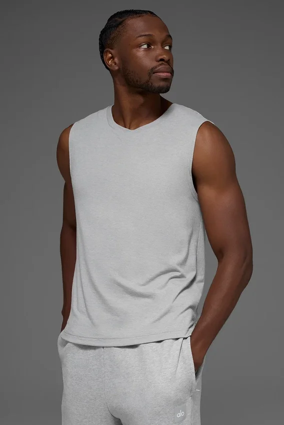 Top na ramiączkach Triumph Muscle – kolor Athletic Heather Grey