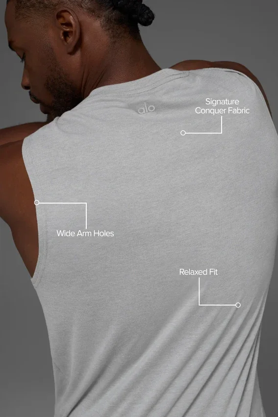 Top na ramiączkach Triumph Muscle – kolor Athletic Heather Grey