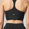 Top na ramiączkach z biustonoszem Airlift Super Sleek – czarna