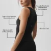 Top na ramiączkach z biustonoszem Alo Softsculpt No Nonsense – czarna