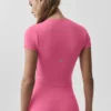 Top z krótkim rękawem Alo Softsculpt Precision – Paradise Pink