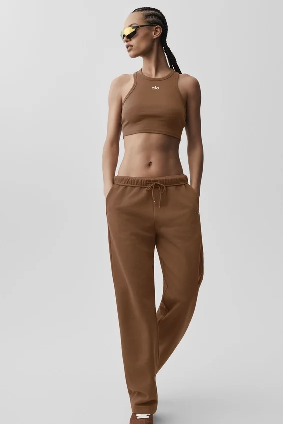 Topy na ramiączkach Aspire – brązowy „Sun Kissed”/biały