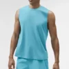 Topy na ramiączkach Conquer Muscle – Blue Breeze