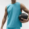 Topy na ramiączkach Conquer Muscle – Blue Breeze