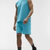 Topy na ramiączkach Conquer Muscle – Blue Breeze