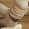 Topy na ramiączkach Ribbed En Pointe – kolor kości słoniowej