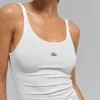 Topy na ramiączkach Ribbed Prosper – biała