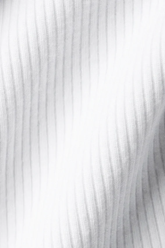 Topy na ramiączkach Ribbed Prosper – biała