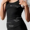 Topy na ramiączkach Ribbed Prosper – czarna