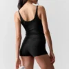 Topy na ramiączkach Ribbed Prosper – czarna