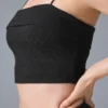 Topy na ramiączkach z wbudowanym biustonoszem „Doubles Only” – czarna