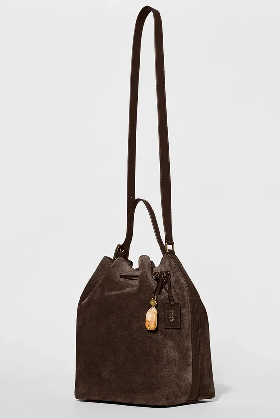 Torba Alo Balance Bucket – zamsz w kolorze espresso