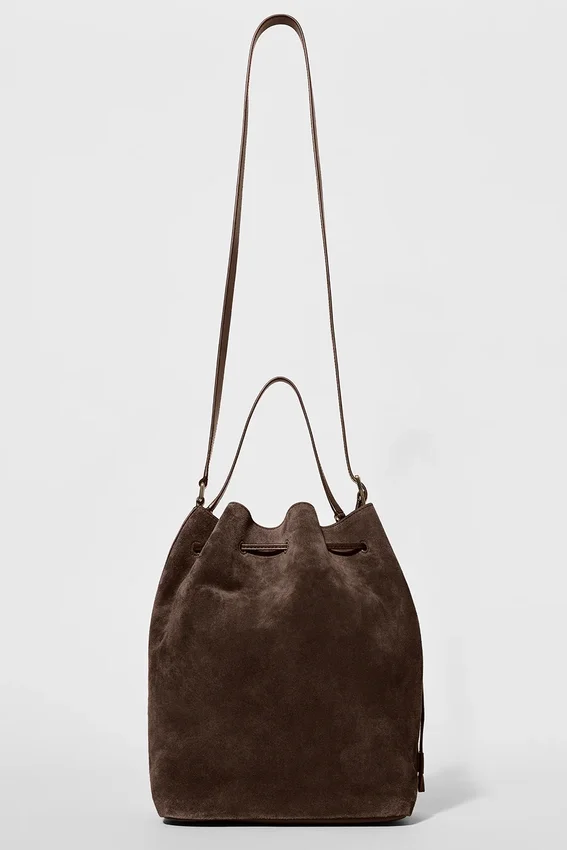Torba Alo Balance Bucket – zamsz w kolorze espresso