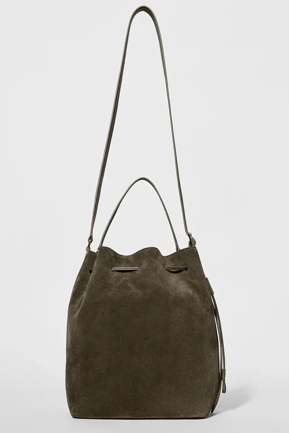 Torba Alo Balance Bucket – zamsz w kolorze oliwkowym