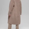 Trencz oversize z polaru Sherpa – Chai Latte