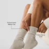 Unisexowe skarpety z wełny i kaszmiru z lekkim matowym wykończeniem – Winter Latte/kość słoniowa