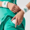 Świecąca opaska na nadgarstek (zestaw 2 szt.) – biała/zielona świerkowa