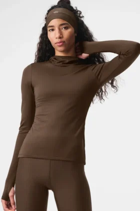 Zimowa bluza z kapturem Airlift Winter Warm – kolor Espresso