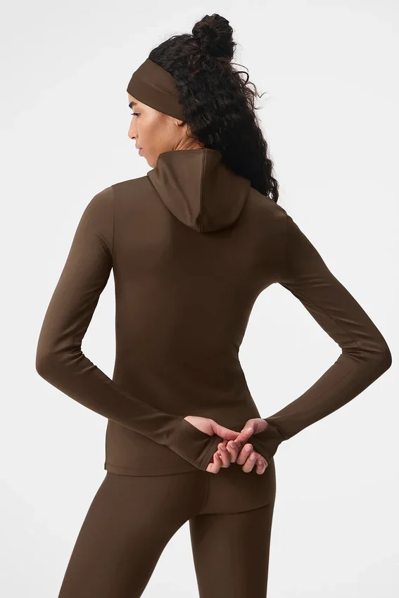 Zimowa bluza z kapturem Airlift Winter Warm – kolor Espresso