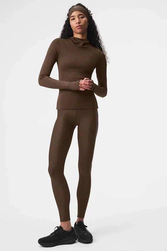 Zimowa bluza z kapturem Airlift Winter Warm – kolor Espresso