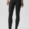 Zimowe, ciepłe High-Waist Airlift Legginsy – czarne