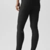 Zimowe, ciepłe High-Waist Airlift Legginsy – czarne