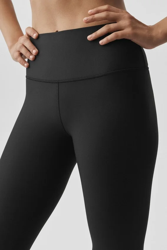 Zimowe, ciepłe High-Waist Airlift Legginsy – czarne