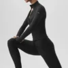 Zimowe, ciepłe High-Waist Airlift Legginsy – czarne